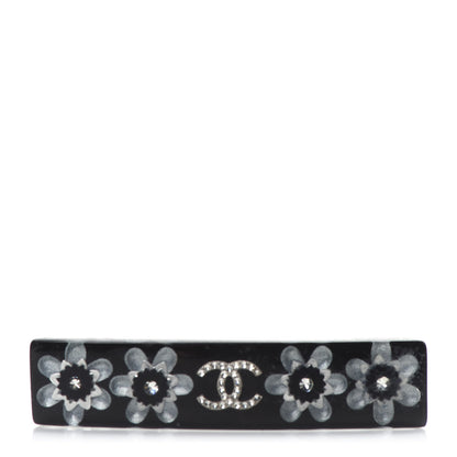 Chanel Crystal CC Hair Clip Barrette Black 1 of 4