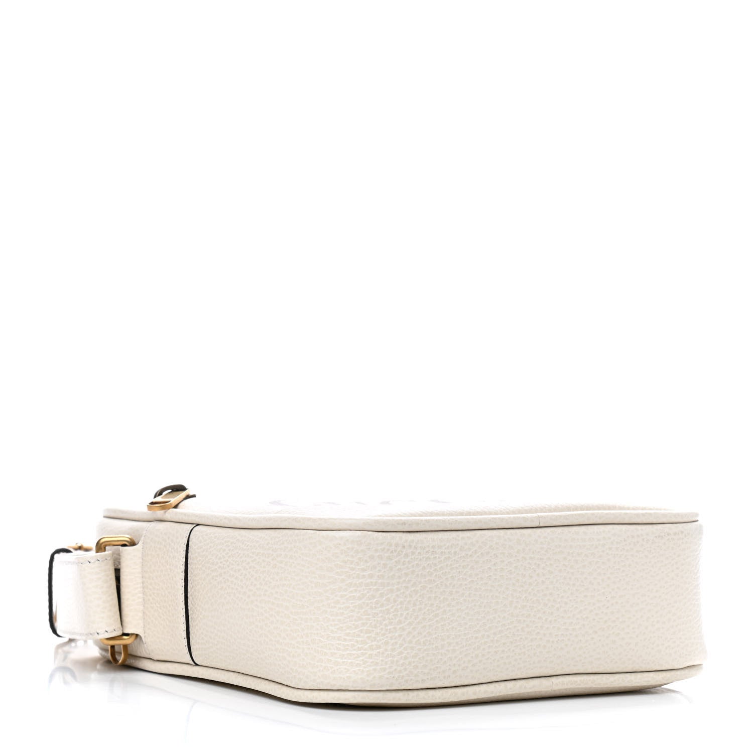 Gucci Grained Calfskin Logo Messenger Bag White 3 of 8
