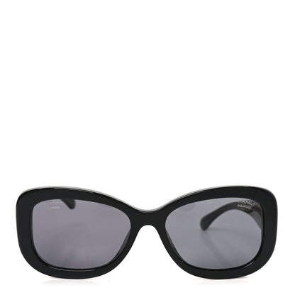 Chanel Acetate Polarized CC Sunglasses 5468-B-A Black 2 of 7