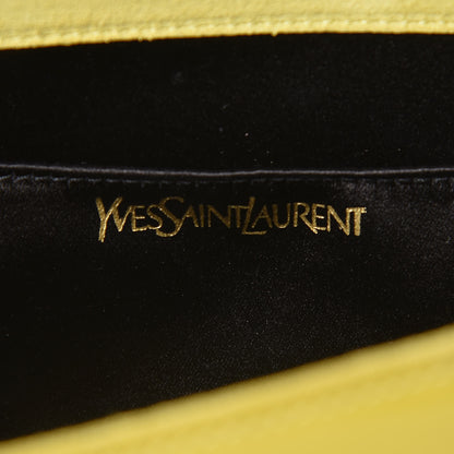 Saint Laurent Patent Calfskin Monogram Large Belle De Jour Clutch Yellow 6 of 7