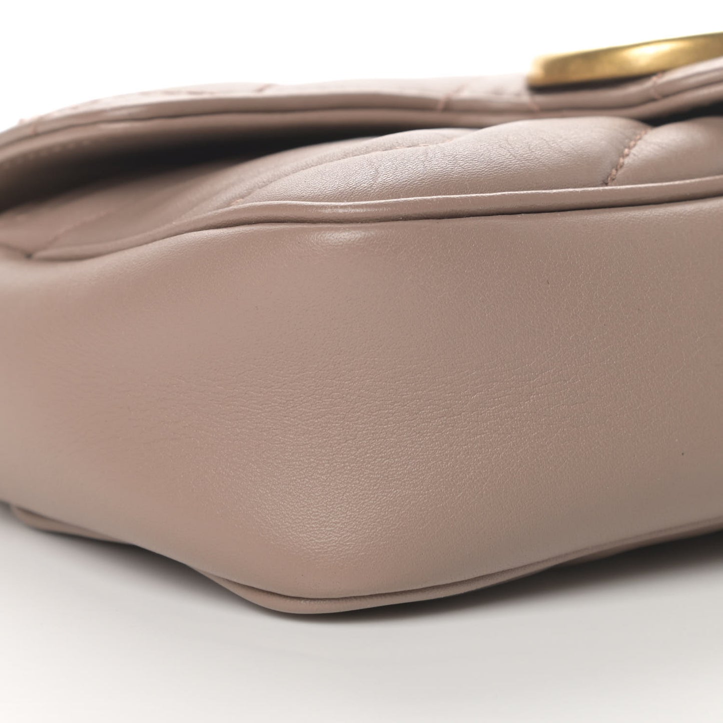 Calfskin Matelasse Super Mini GG Marmont Shoulder Bag Porcelain Rose