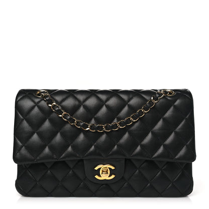 Chanel Lambskin Quilted Medium Double Flap Black 1 of 10