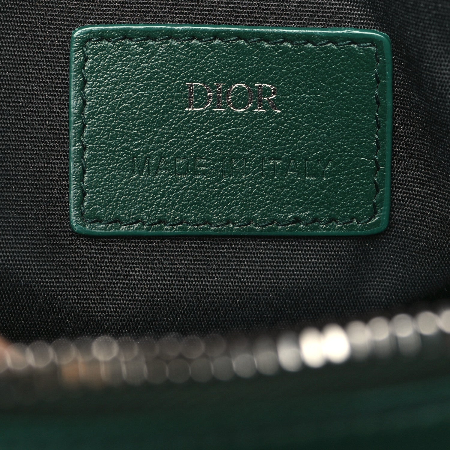 Christian Dior Calfskin Oblique Galaxy Perforated World Tour Messenger Pouch Green White 6 of 8