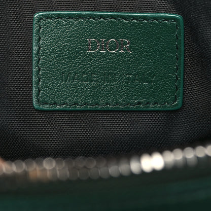 Christian Dior Calfskin Oblique Galaxy Perforated World Tour Messenger Pouch Green White 6 of 8