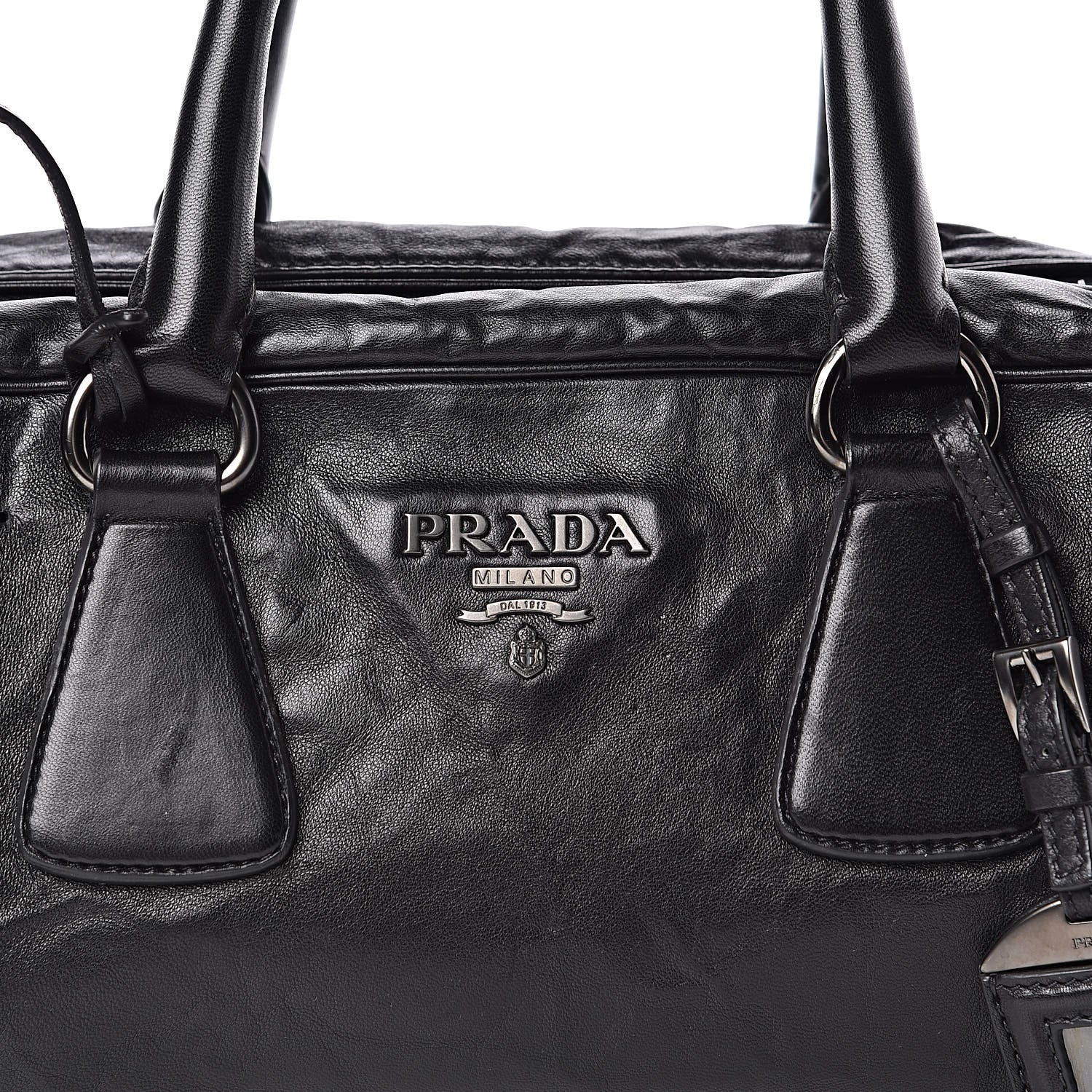 Prada Nappa Antique Bowler Black 10 of 10