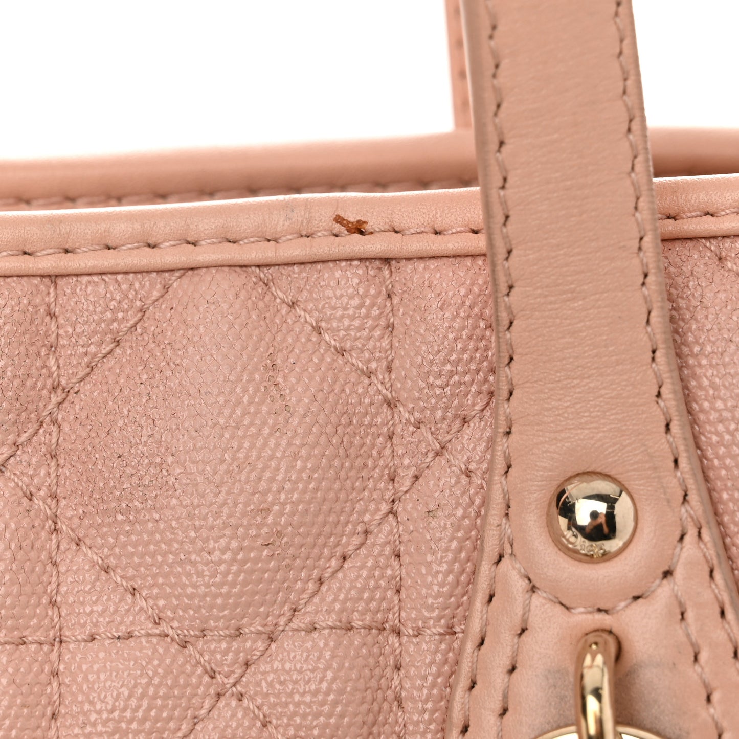 Coated Canvas Cannage Medium Panarea Tote Rosato