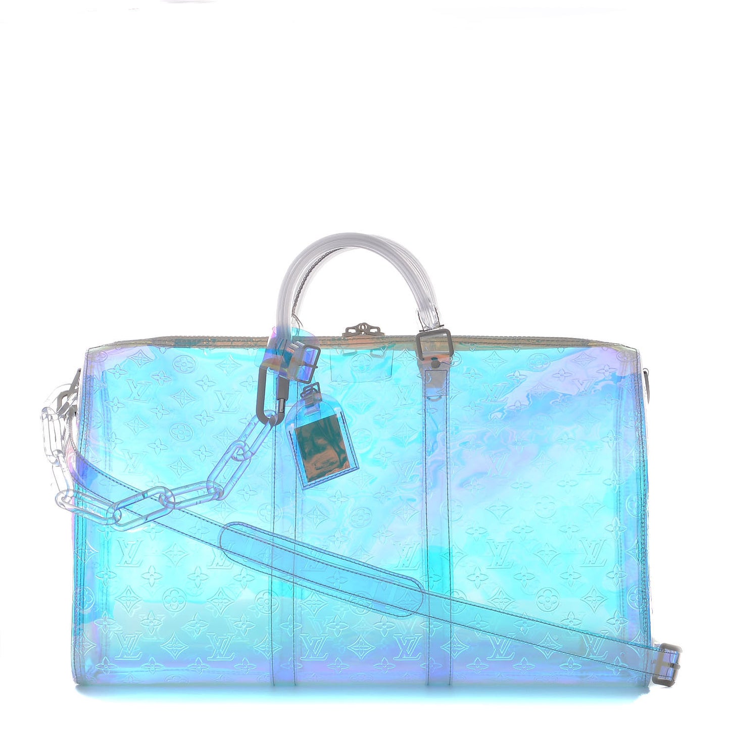 PVC Monogram Keepall Bandouliere 50 Iridescent Prism