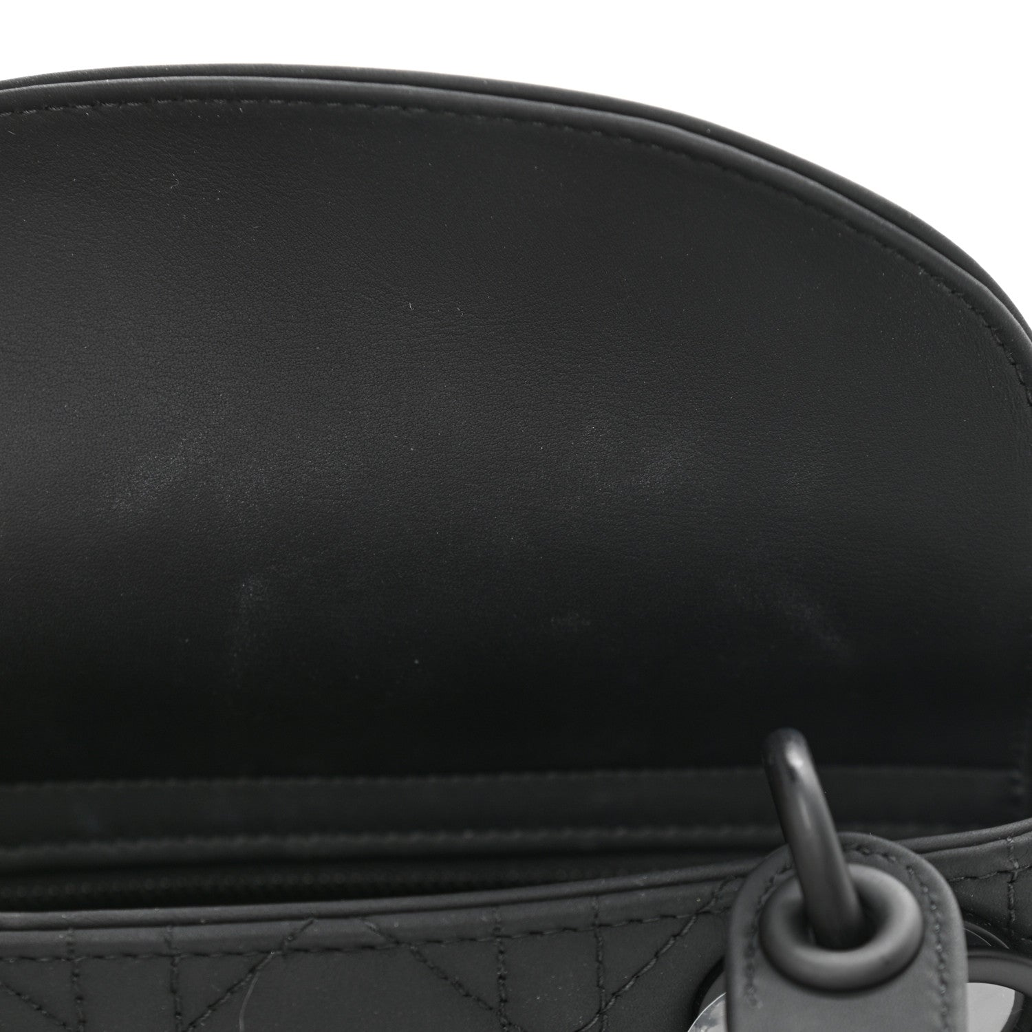 Christian Dior Ultra Matte Calfskin Cannage Mini Lady Dior Black 7 of 12