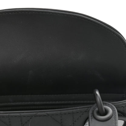 Christian Dior Ultra Matte Calfskin Cannage Mini Lady Dior Black 7 of 12