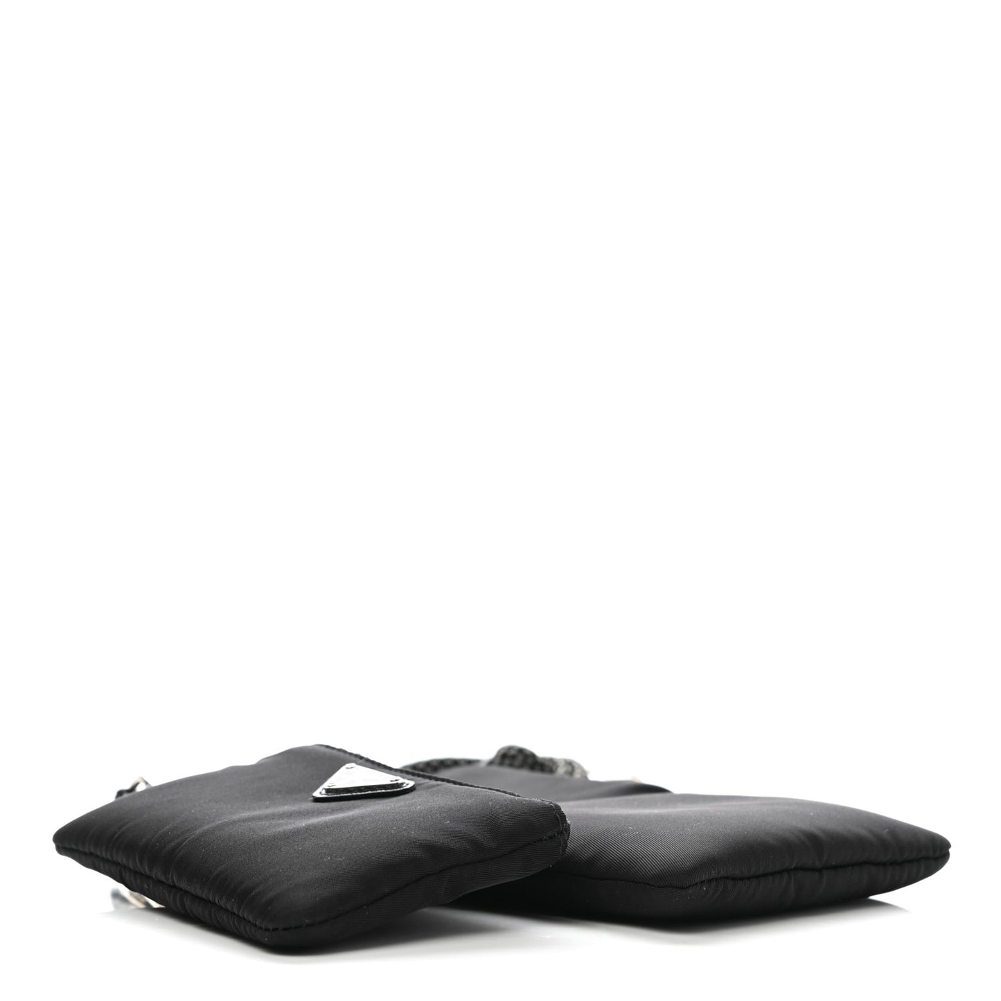 Tessuto Re-Nylon Double Pouch Black