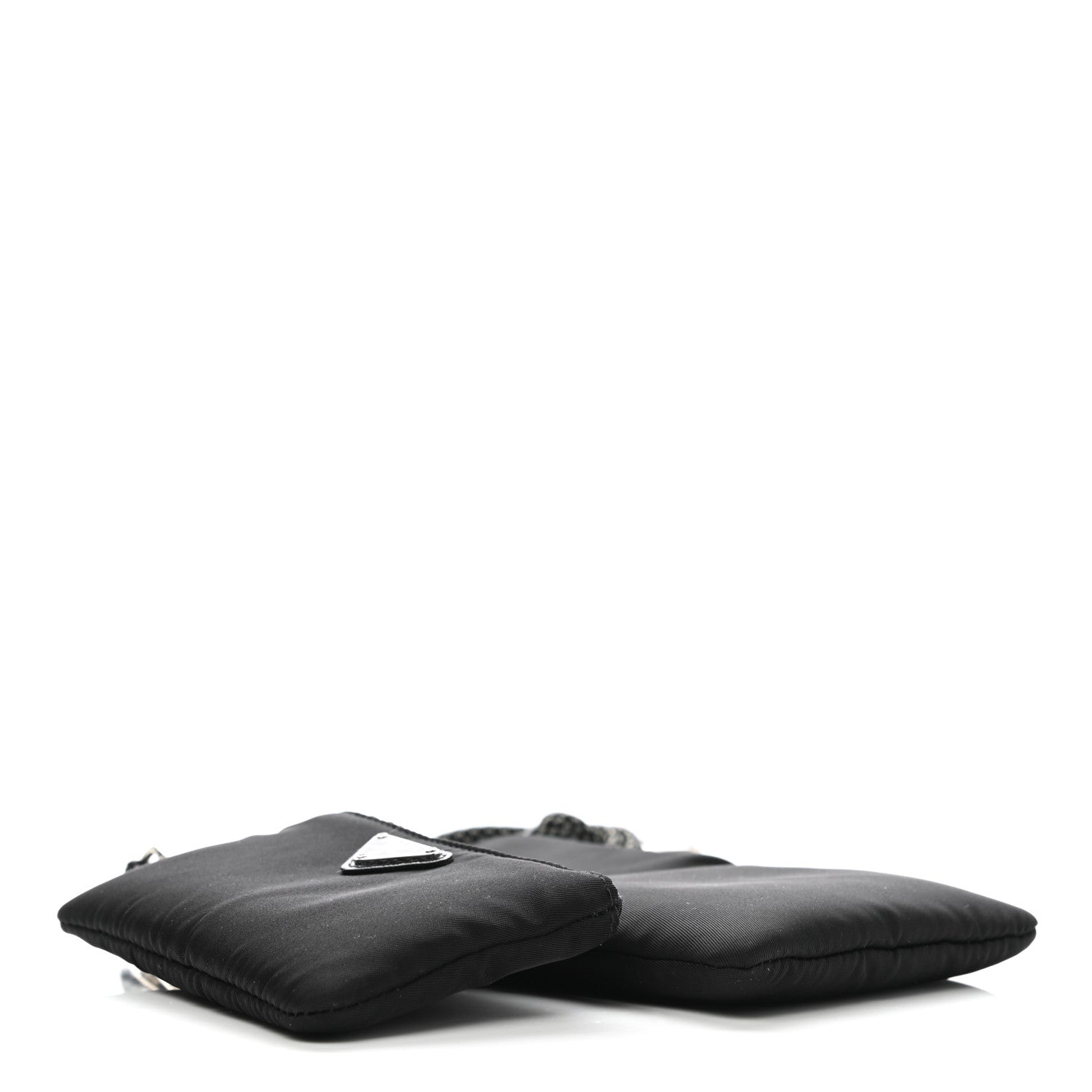Prada Tessuto Re-Nylon Double Pouch Black 3 of 7