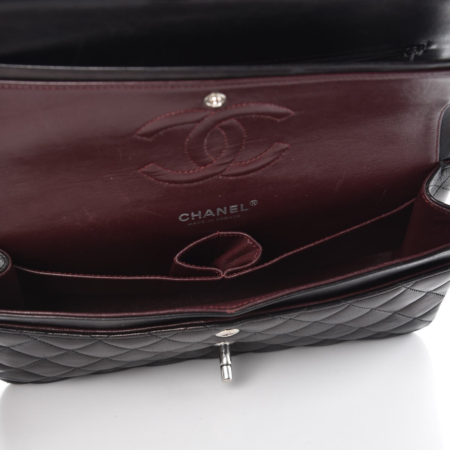 Chanel Lambskin Quilted Medium Double Flap Black 5 of 10