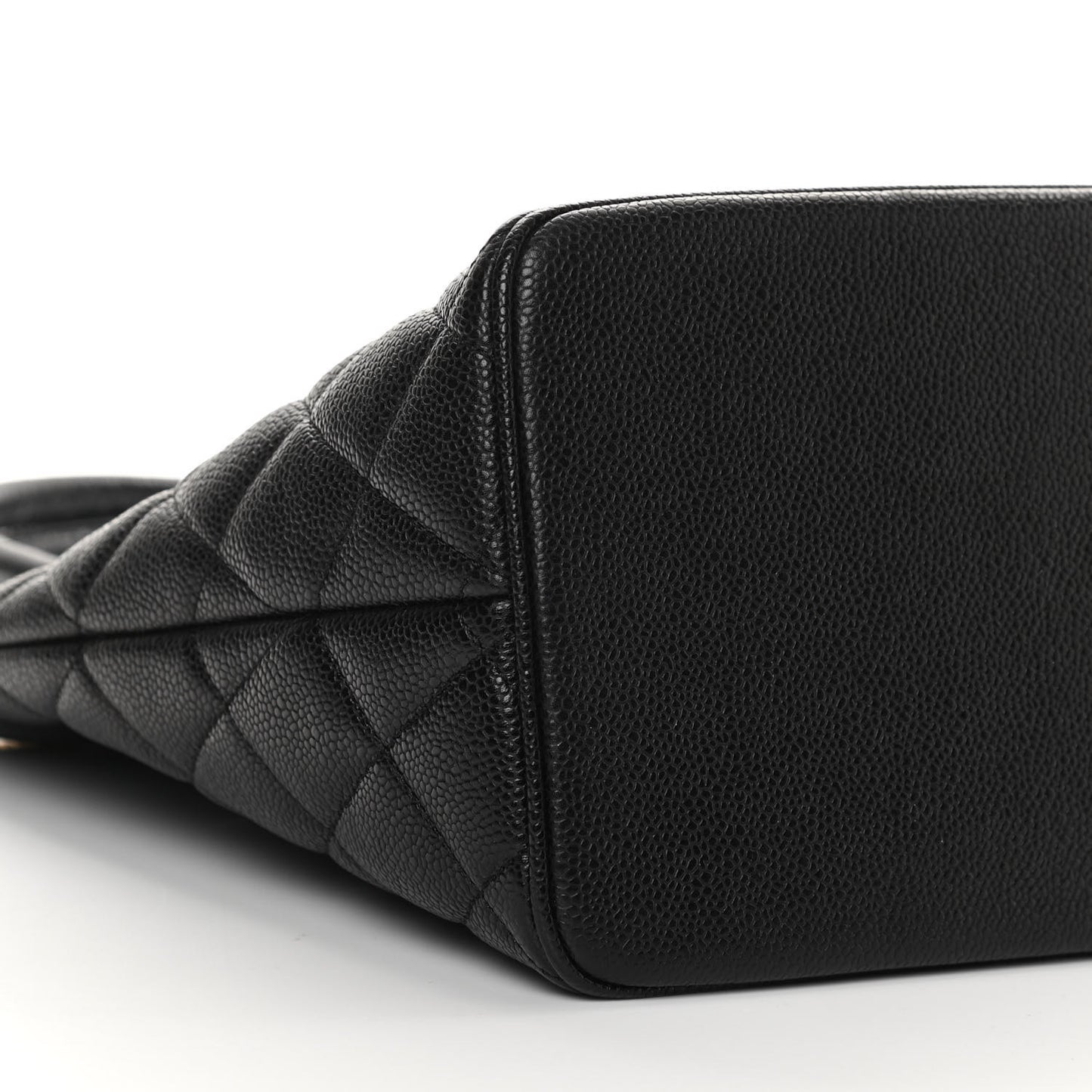 Caviar Quilted Medallion Tote Black