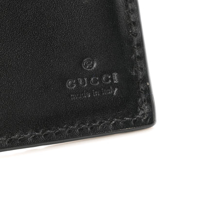 Gucci Guccissima Signature Web New Web Bi-Fold Coin Wallet Black 6 of 11
