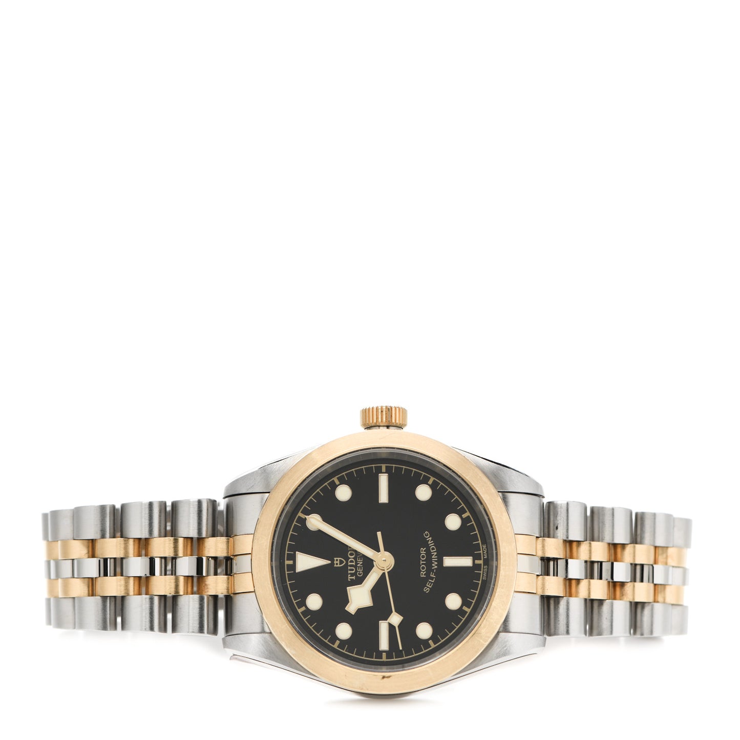 Stainless Steel 18K Yellow Gold 32mm Black Bay Automatic Watch Black 79583