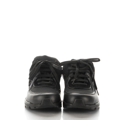 Chanel Suede Calfskin CC Sneakers 35.5 Black 2 of 7