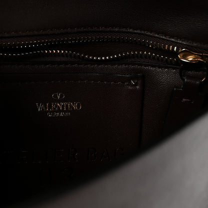 Valentino Garavani Nappa Atelier 03 Rose Edition Small Flap Crossbody Bag Dark Brown 6 of 9
