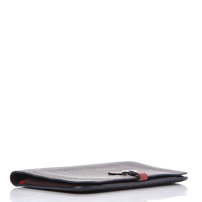 Hermes Togo Dogon Duo Wallet Chocolate Rouge Garance 5 of 14