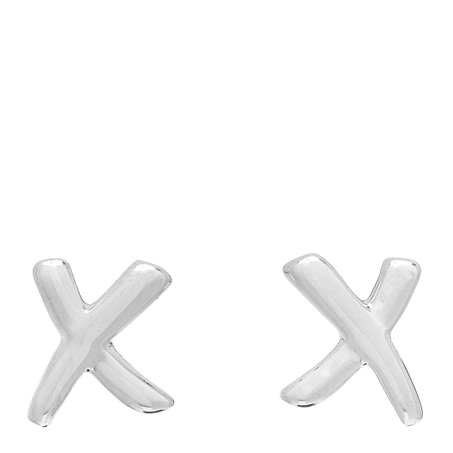 Tiffany Sterling Silver Small Paloma Picasso Graffiti X Stud Earrings 1 of 4