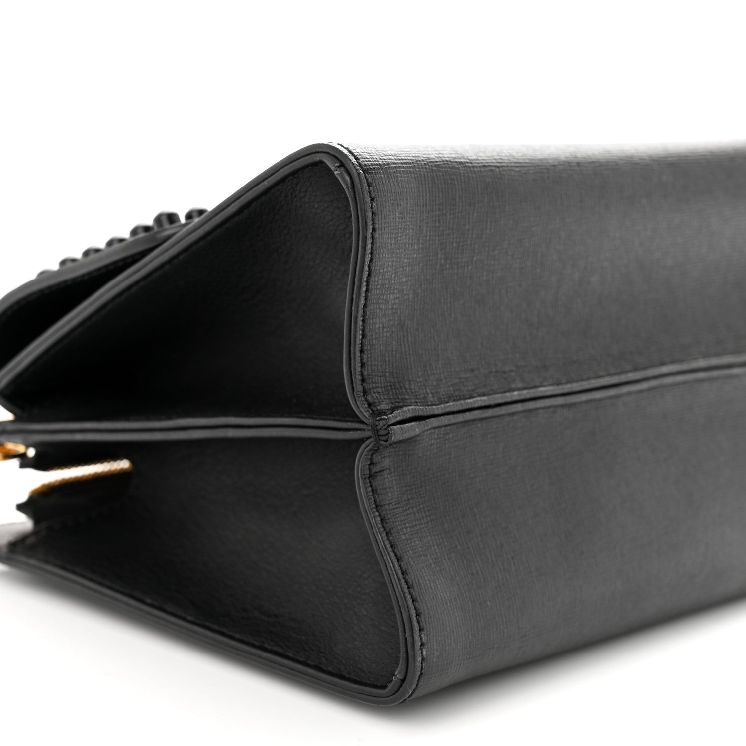 Fendi Vitello Elite Studded Monster Mini Demi Jour Shoulder Bag Black 9 of 12
