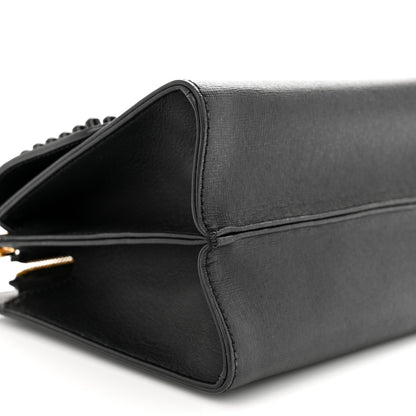 Fendi Vitello Elite Studded Monster Mini Demi Jour Shoulder Bag Black 9 of 12