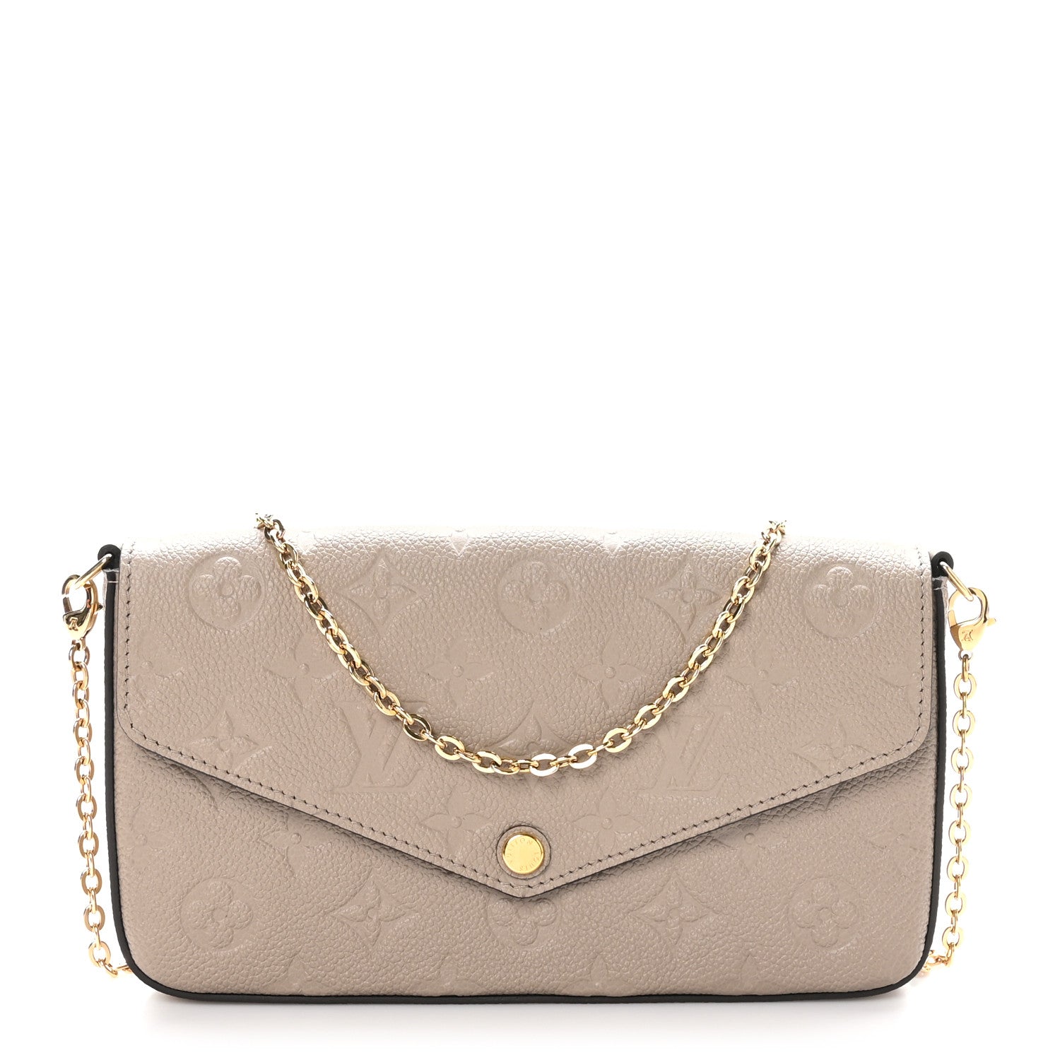 Louis Vuitton Empreinte Pochette Felicie Chain Wallet Tourterelle 1 of 11