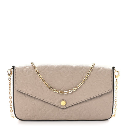 Louis Vuitton Empreinte Pochette Felicie Chain Wallet Tourterelle 1 of 11