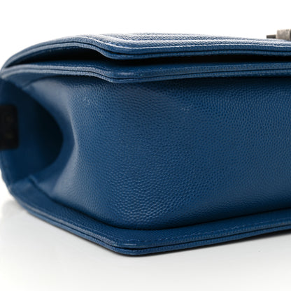 Chanel Caviar Quilted Medium Boy Flap Blue 9 of 14