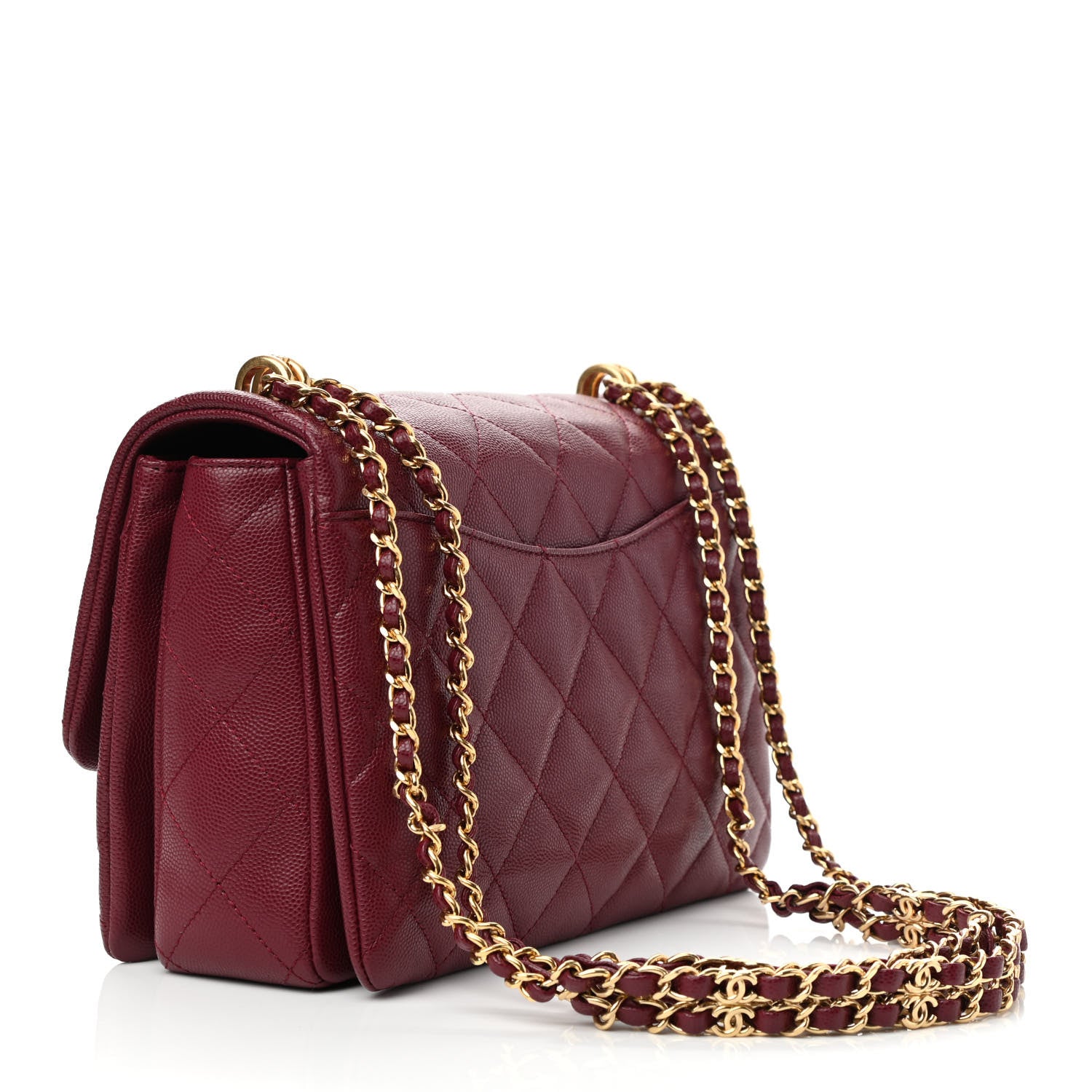 Chanel Caviar Quilted Coco First Flap Burgundy 1 of 9