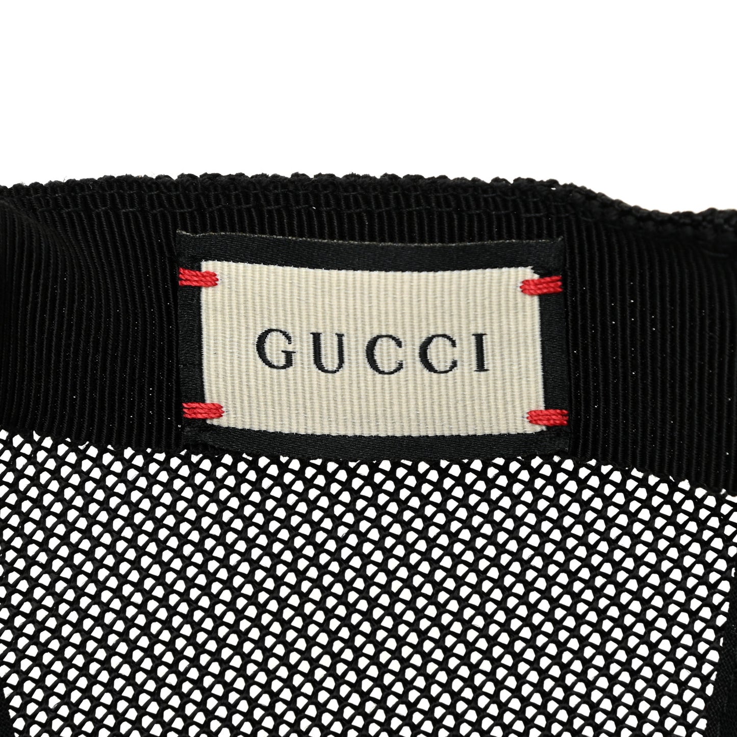 Grained Calfskin Logo Baseball Hat L Black