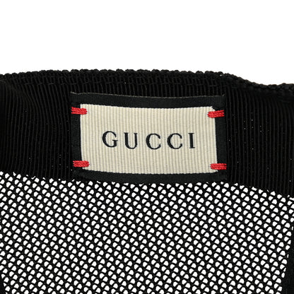 Gucci Grained Calfskin Logo Baseball Hat L Black 5 of 6