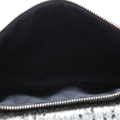 Chanel Lambskin Mineral Nights Wristlet Silver Black 5 of 7