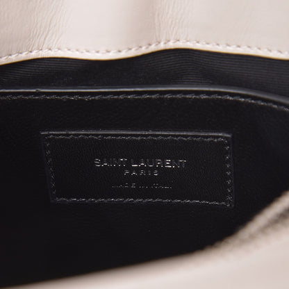 Saint Laurent Calfskin Y Quilted Monogram Small Loulou Chain Satchel Porcellana 6 of 6