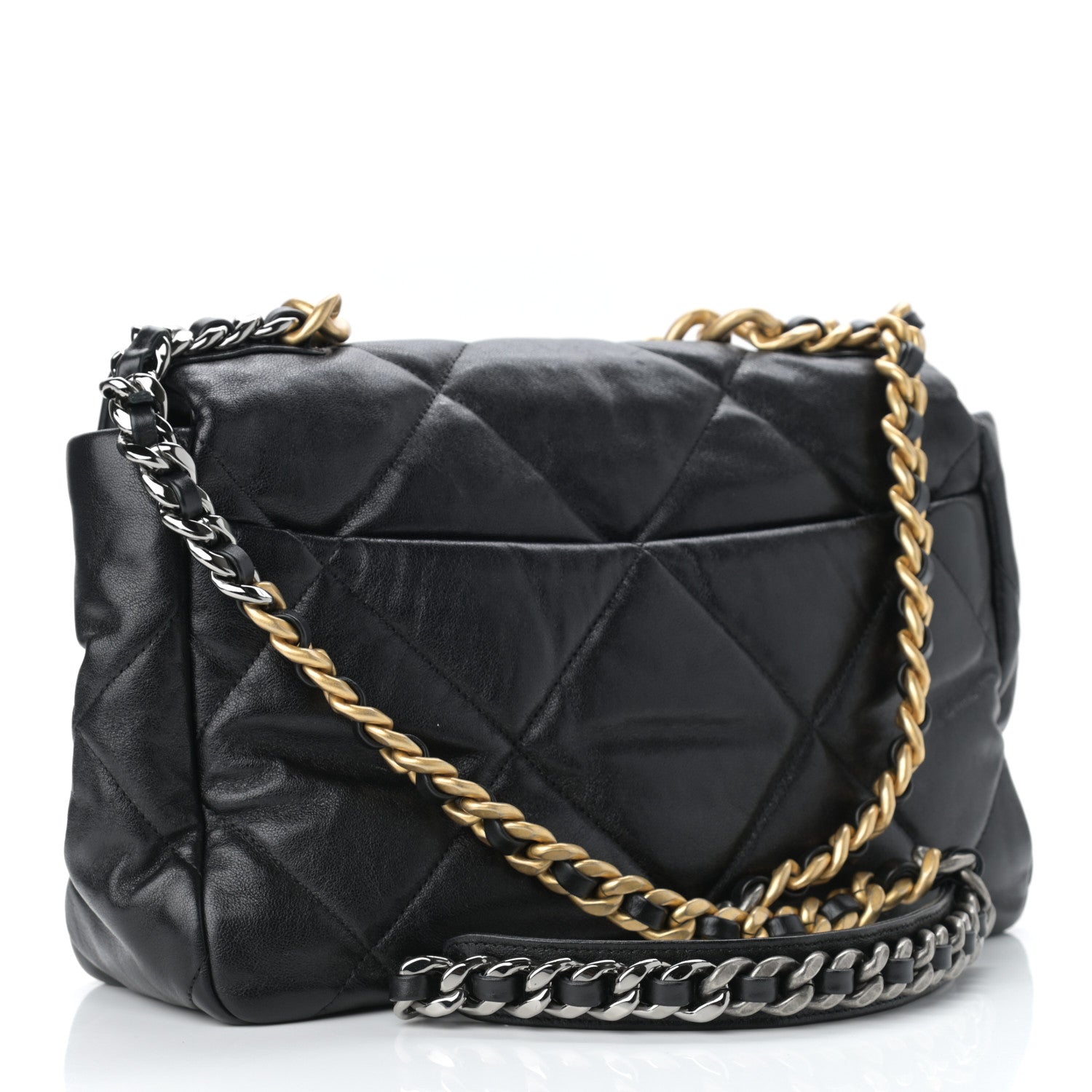 Chanel Lambskin Quilted Large Chanel 19 Flap Black 3 of 11