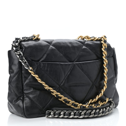 Chanel Lambskin Quilted Large Chanel 19 Flap Black 3 of 11