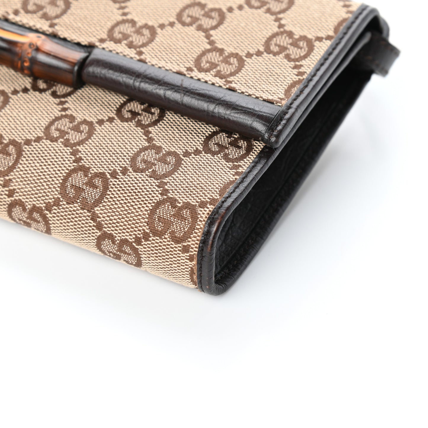 Monogram Bamboo Bar Clutch Dark Brown