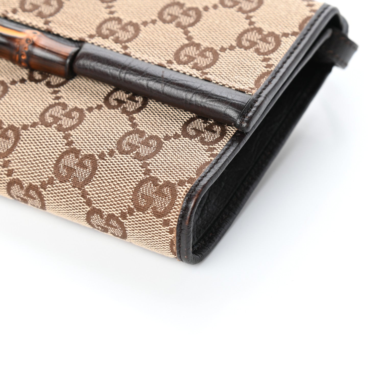 Gucci Monogram Bamboo Bar Clutch Dark Brown 9 of 9