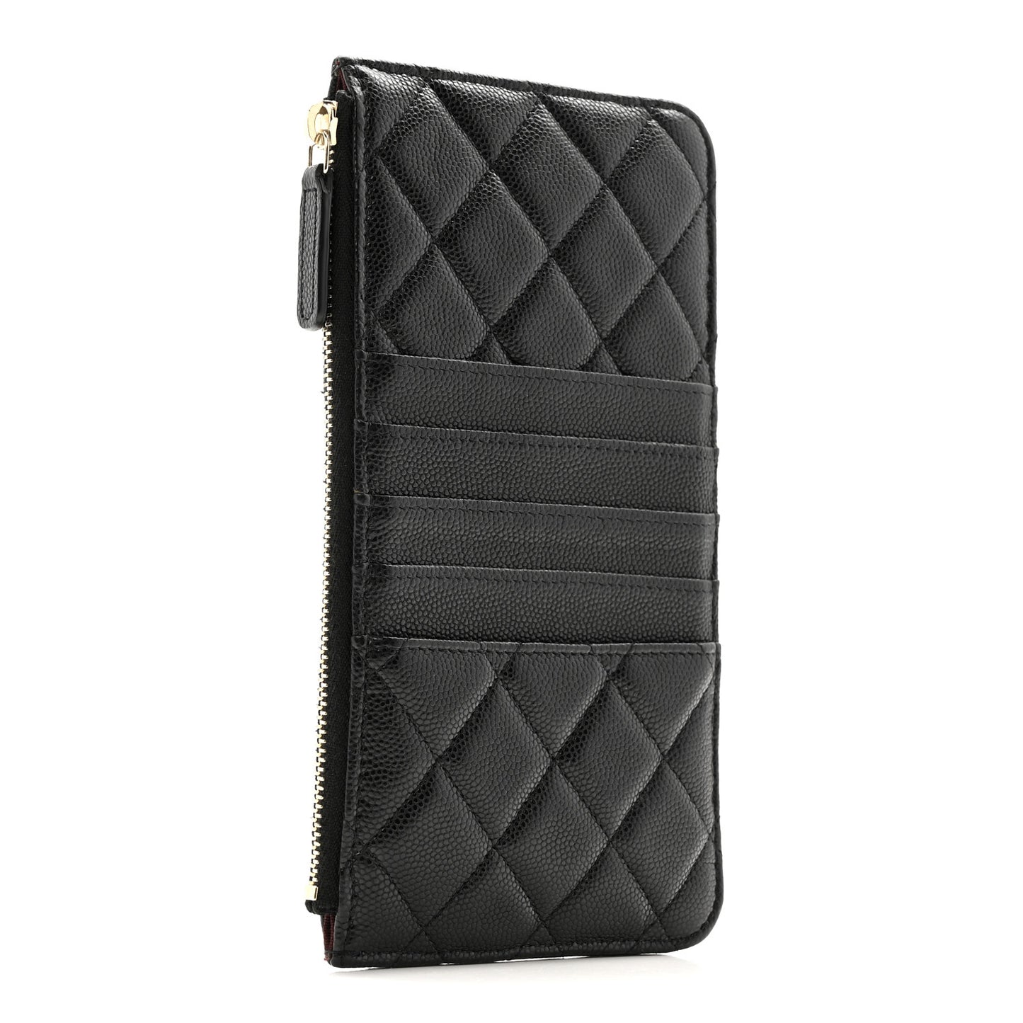 Caviar Quilted Classic iPhone Pouch Black