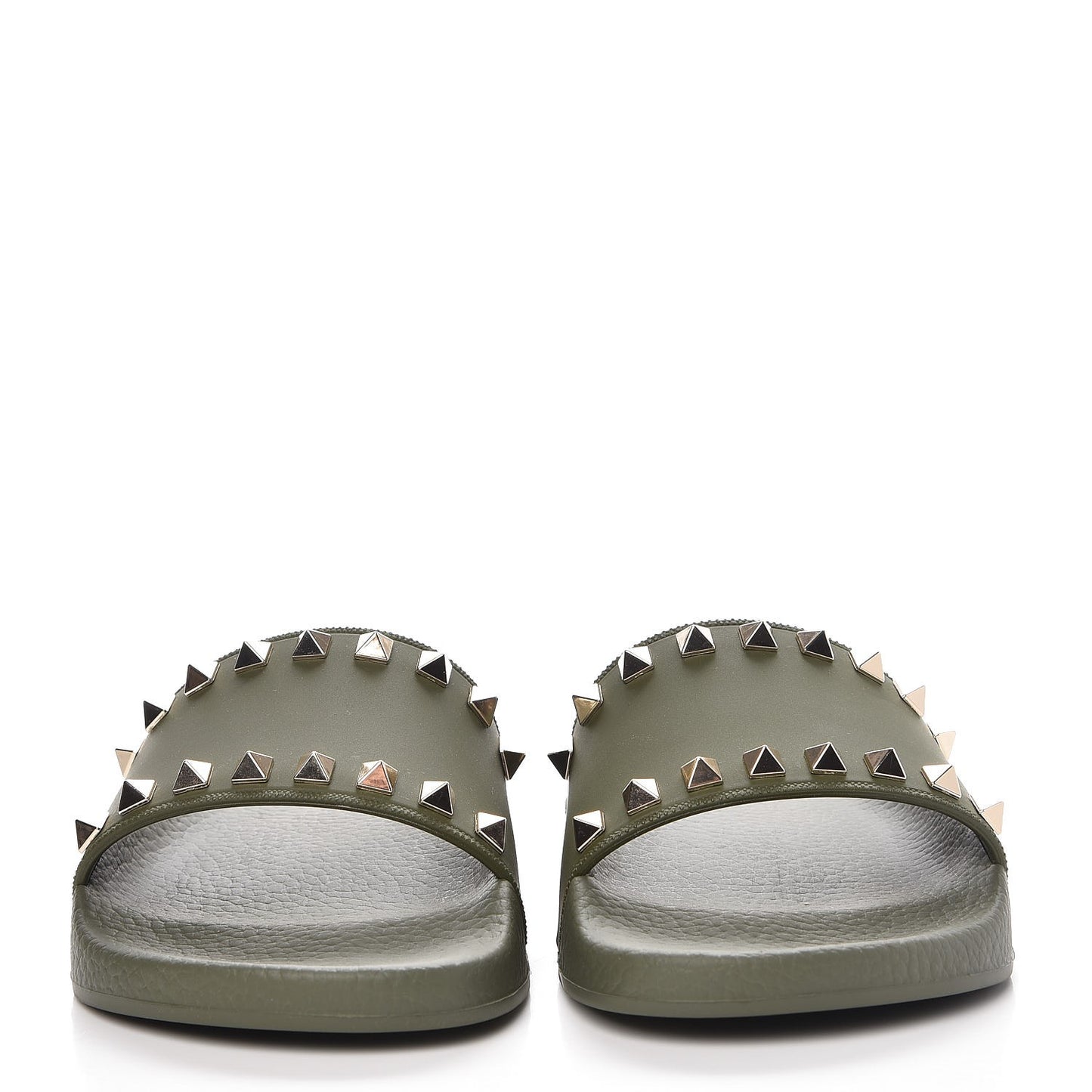 Rubber Rockstud Slide Sandals 36 Oasis
