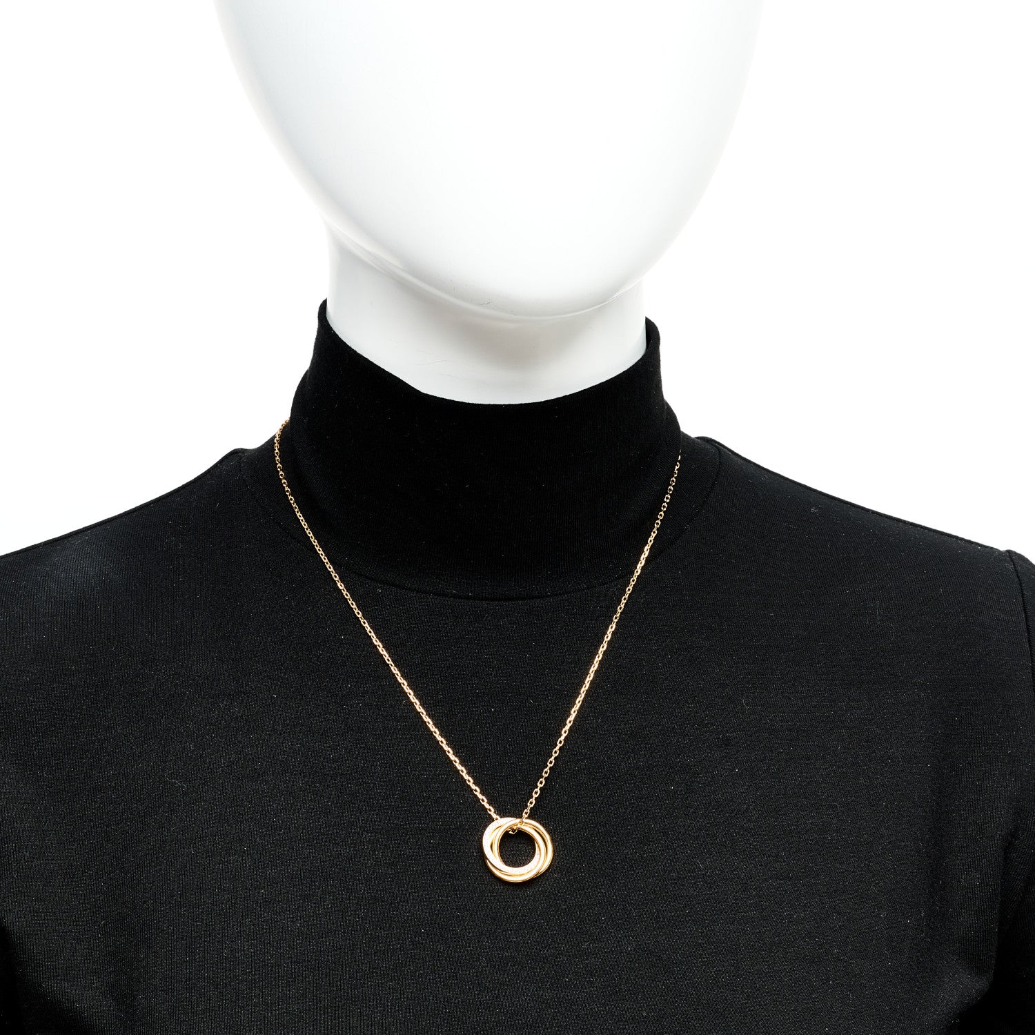 Cartier 18K Pink Gold Pink Sapphire Trinity Pendant Necklace 2 of 7