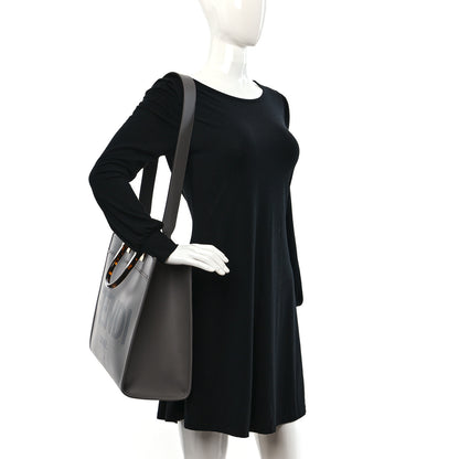 Fendi Vitello King Plexiglass Logo Embossed Medium Fendi Sunshine Shopper Tote Moon 2 of 11