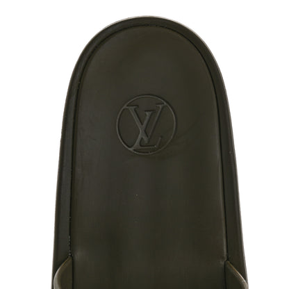 Louis Vuitton Rubber Monogram Embossed Sunbath Flat Mule 37 Kaki 7 of 9
