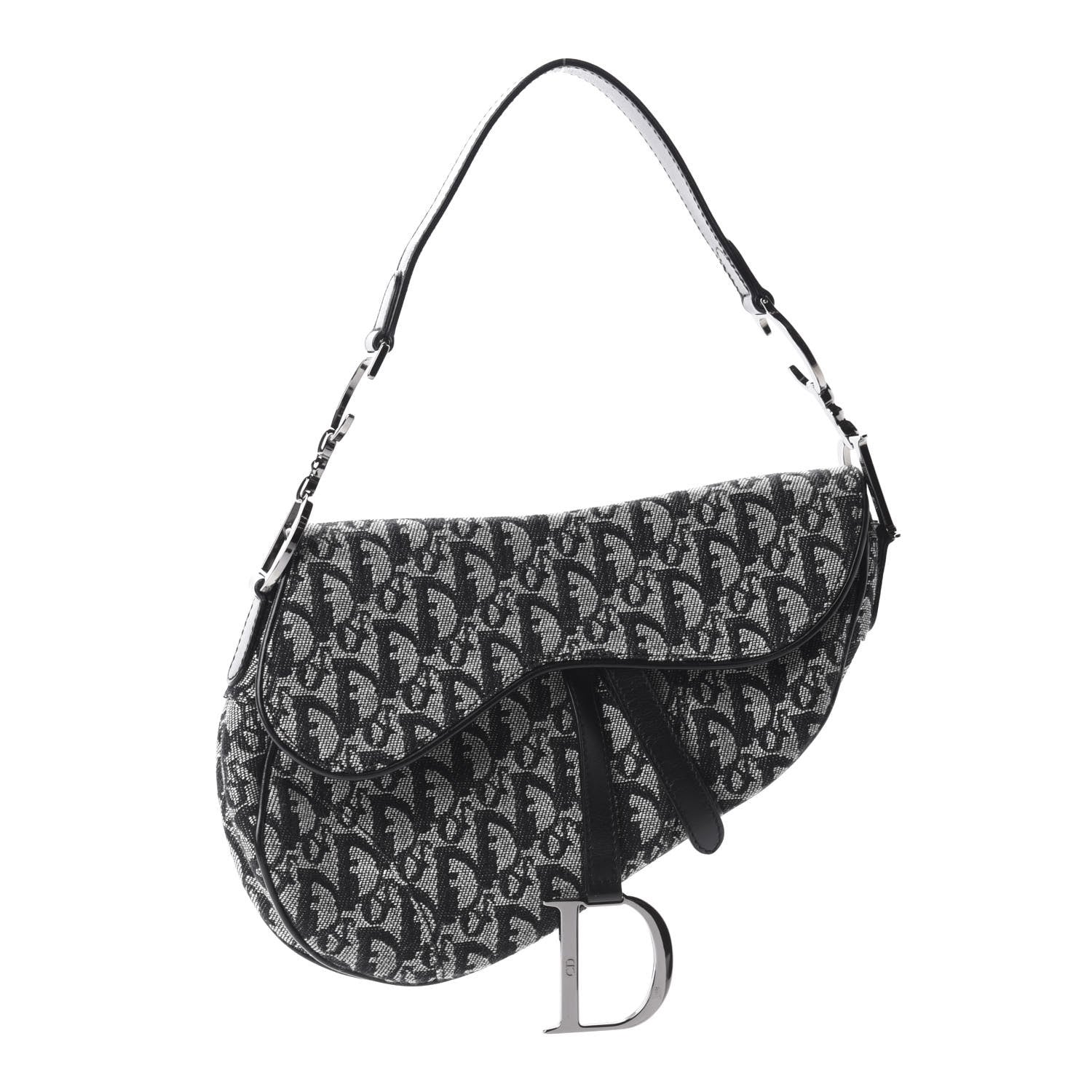 Christian Dior Monogram Saddle Bag Black 1 of 10