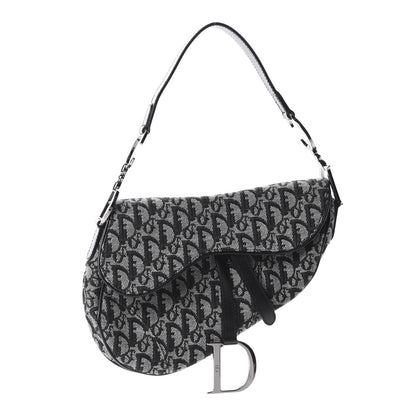 Christian Dior Monogram Saddle Bag Black 1 of 10