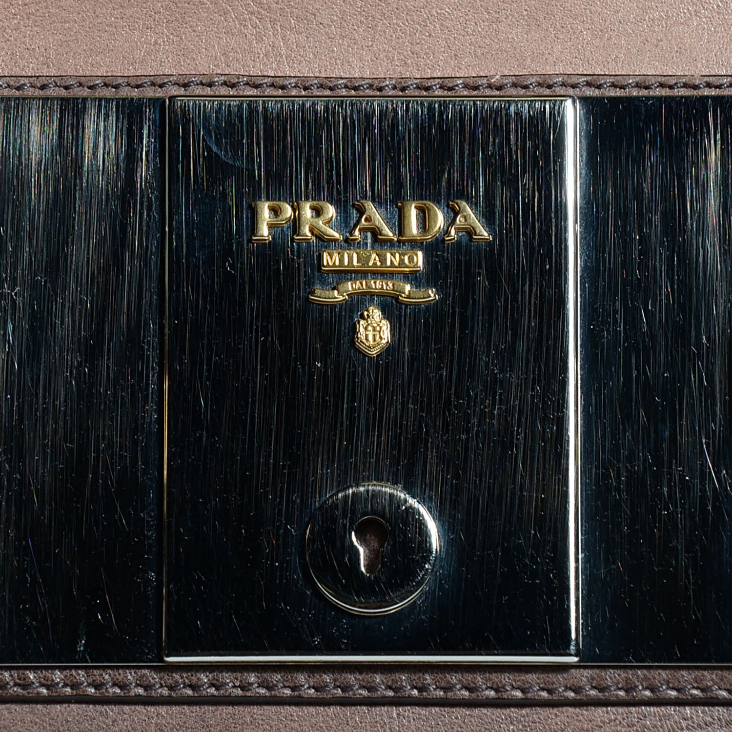 Prada Glace Calf Zippers Plaque Boston Fumo Sfumato 6 of 10