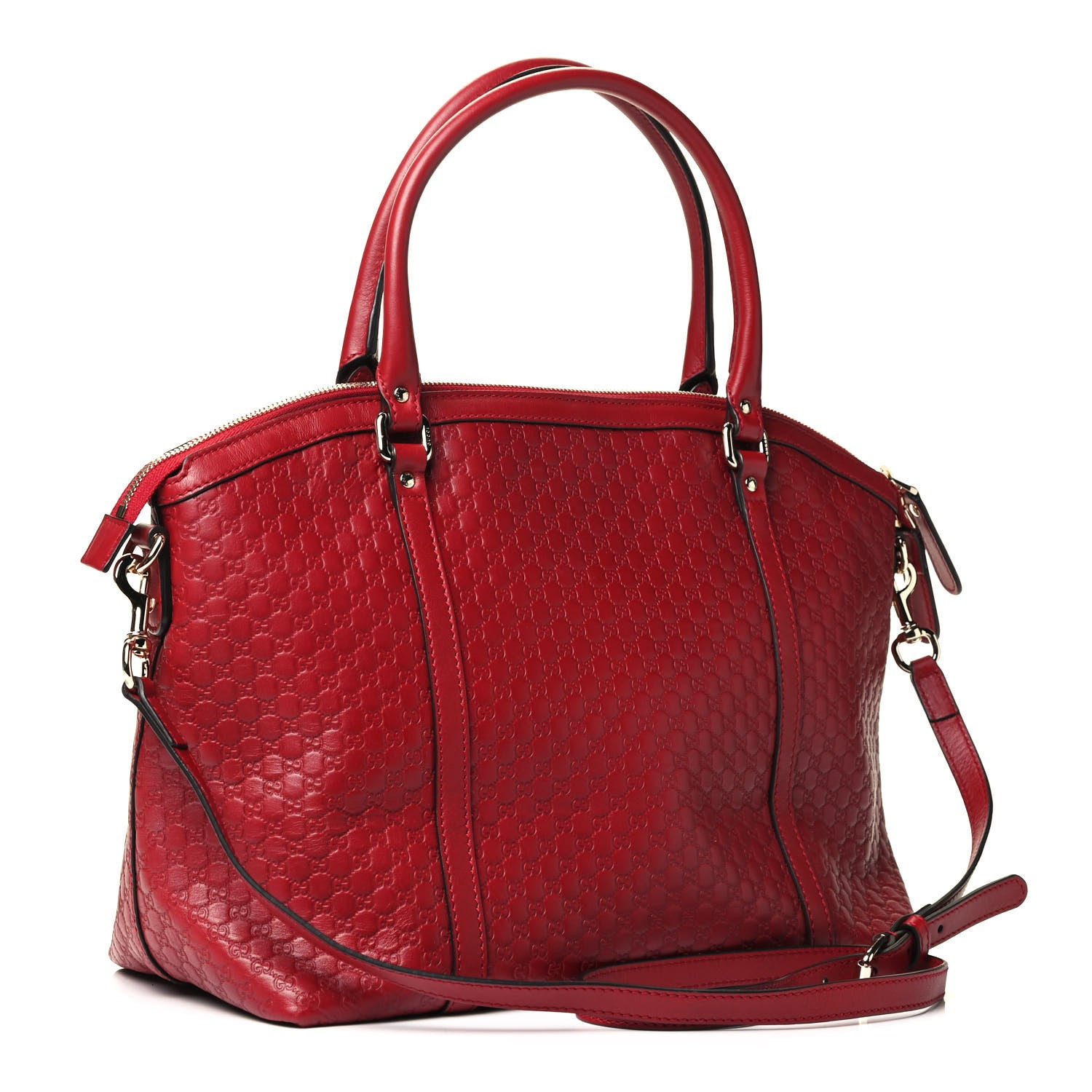 Gucci Soft Microguccissima Dome Satchel Red 2 of 4