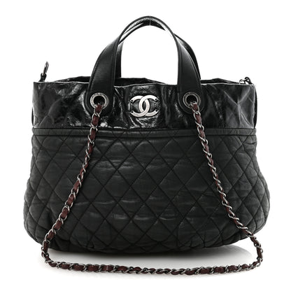 Chanel Iridescent Calfskin Quilted Large In The Mix Tote Black 1 of 10
