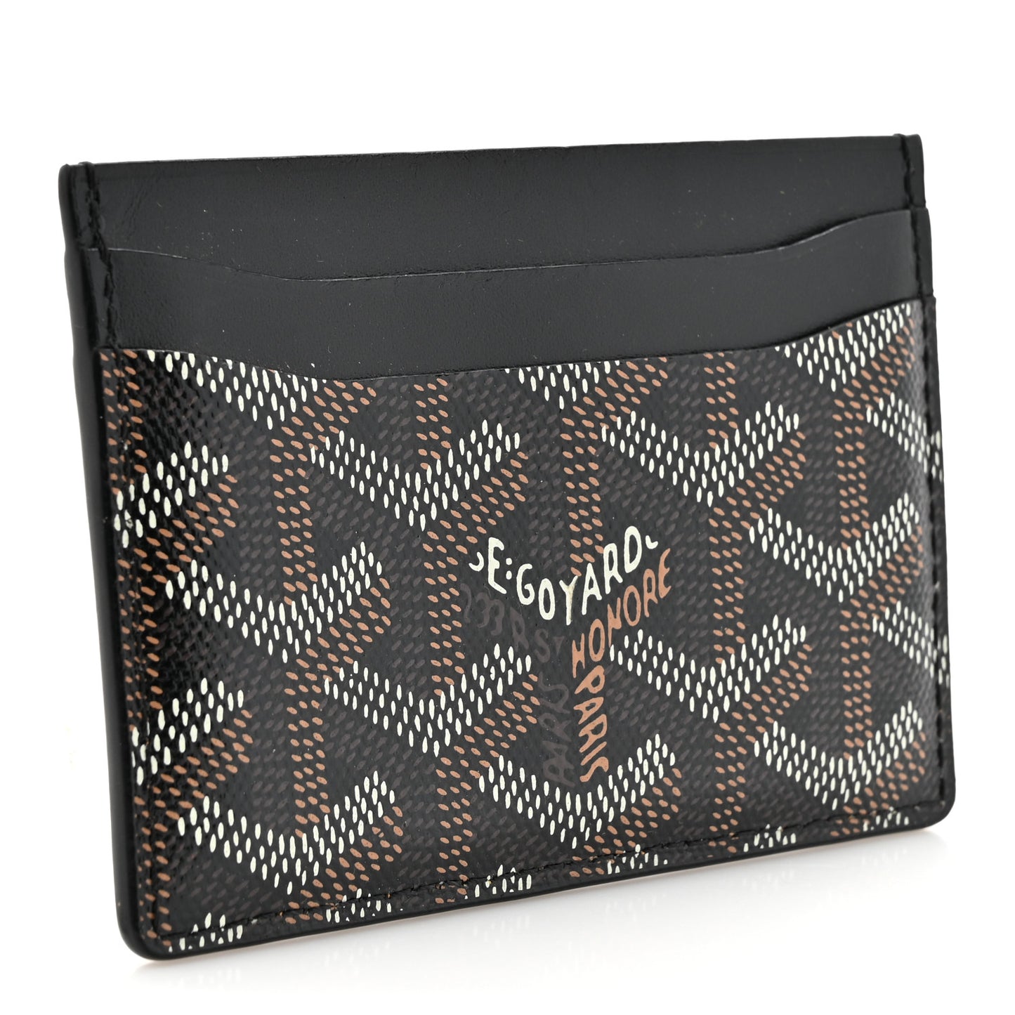 Goyardine Saint Sulpice Card Holder Black