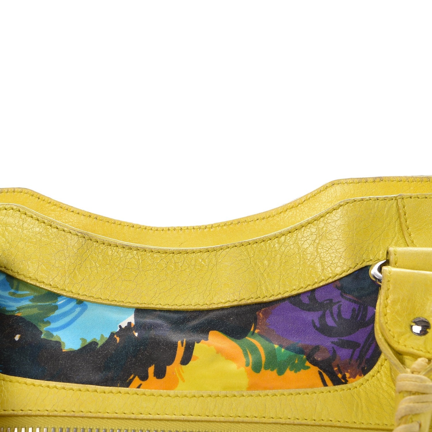 Balenciaga Agneau Canvas Floral Giant 21 Silver Hardware City Bouton D or 16 of 34