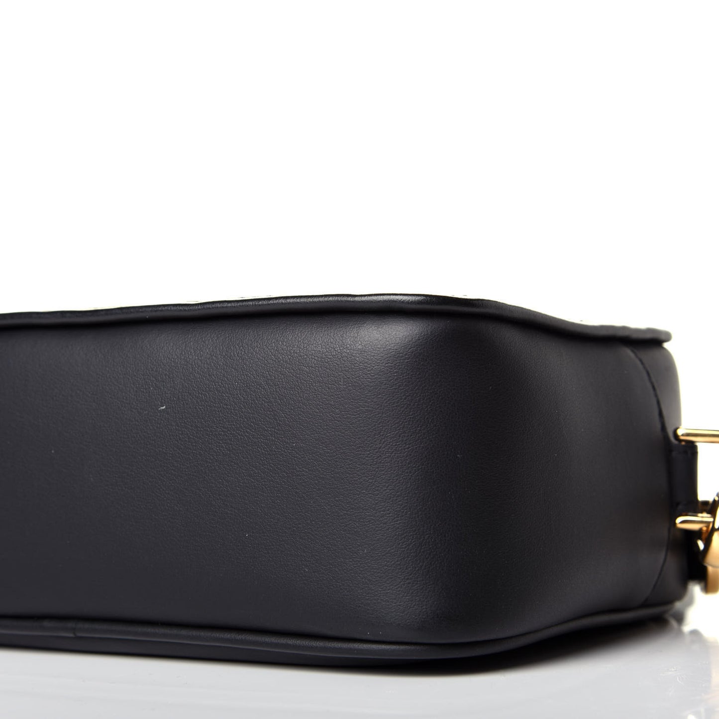 Vitello Century Bi-Color FF 1974 Embossed Mini Camera Case Maya Black